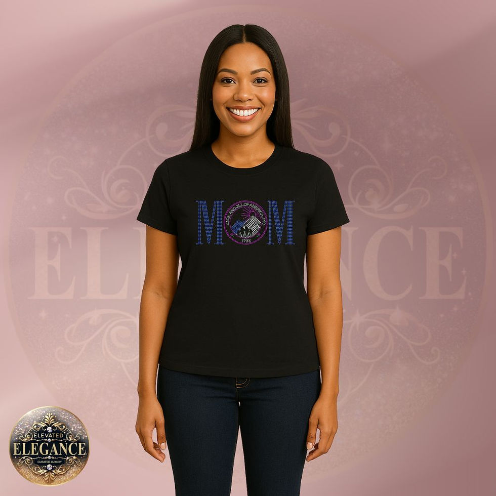 Thumbnail: JJOA Women's Bling MOM Logo T-Shirt