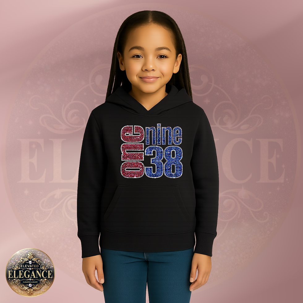 Thumbnail: JJOA Girl's Bling One Nine 38 Hoodie