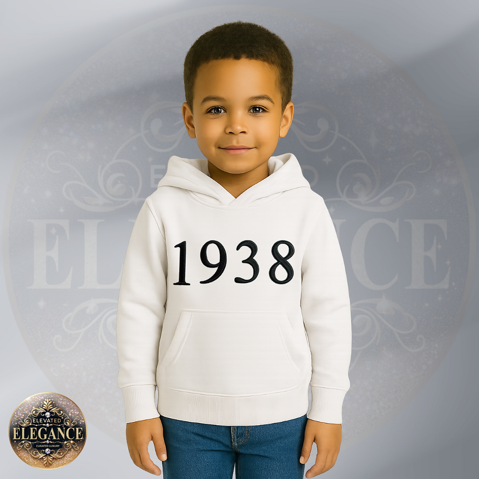 JJOA Boys 3-D Puff Embroidered 1938 Sweatshirt