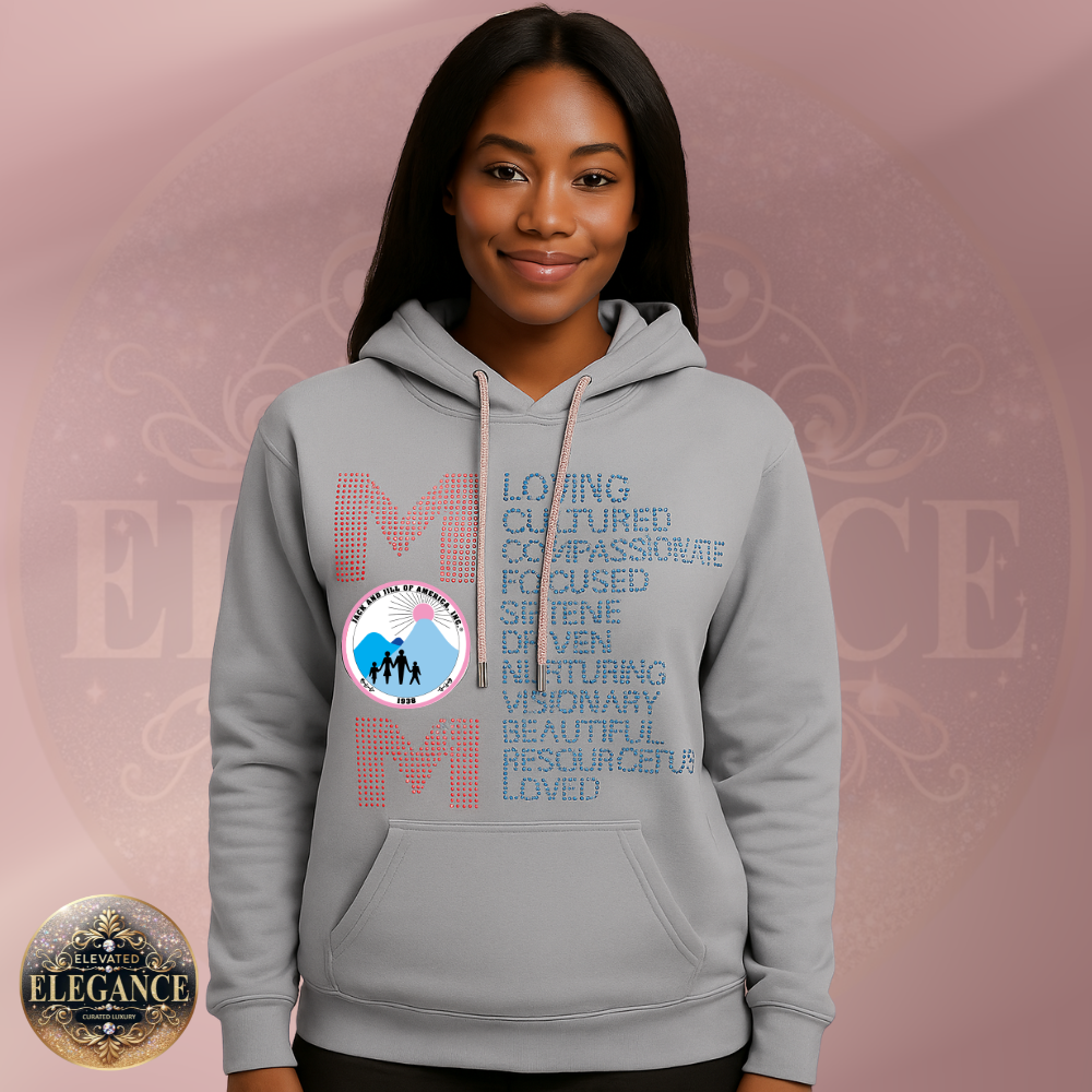 JJOA Women's Bling MOM Love Hoodie