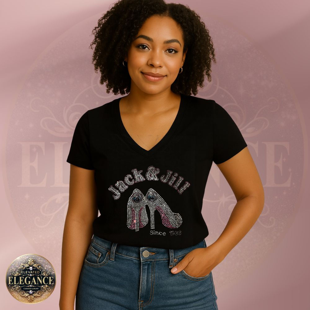 JJOA Women's Bling Heels T-Shirt