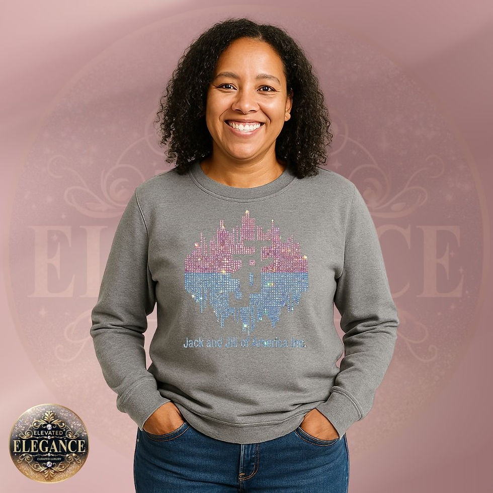 Thumbnail: JJOA Women's Bling Space J's Logo Crewneck Sweatshirt