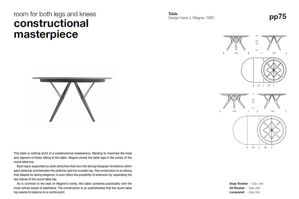 Miniaturebillede: Hans J. Wegner PP75 | Spisebord Ø120 cm | eg sæbe