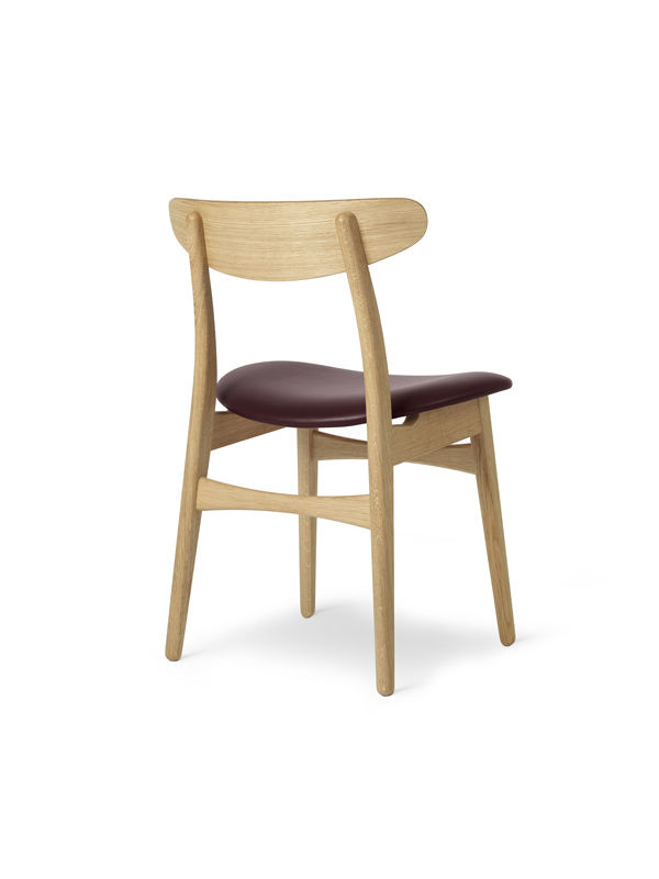 Miniaturebillede: Hans J. Wegner CH30P | stol eg olie med sort Thor semianilin læder
