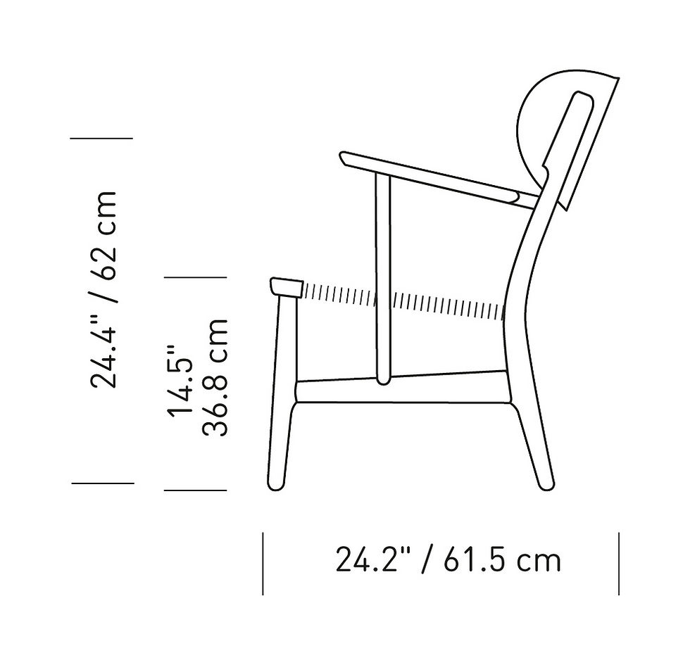 Miniaturebillede: CH22 | loungestol eg-valnød olie