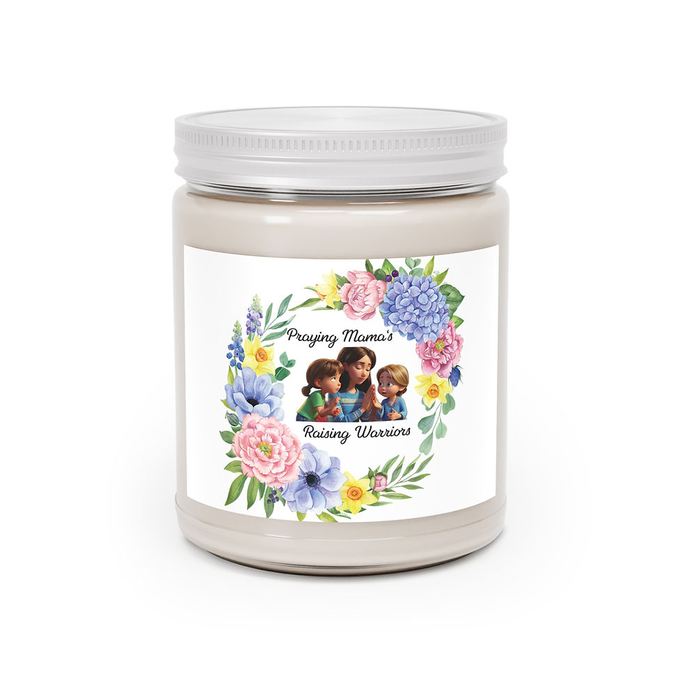 Thumbnail: Praying mama Christian Mother's Day floral cented Candles, 9oz