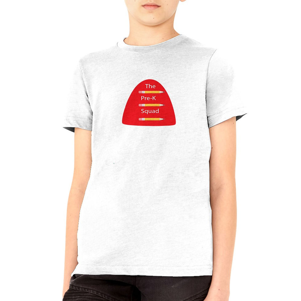 The pre k squad front mockup white
