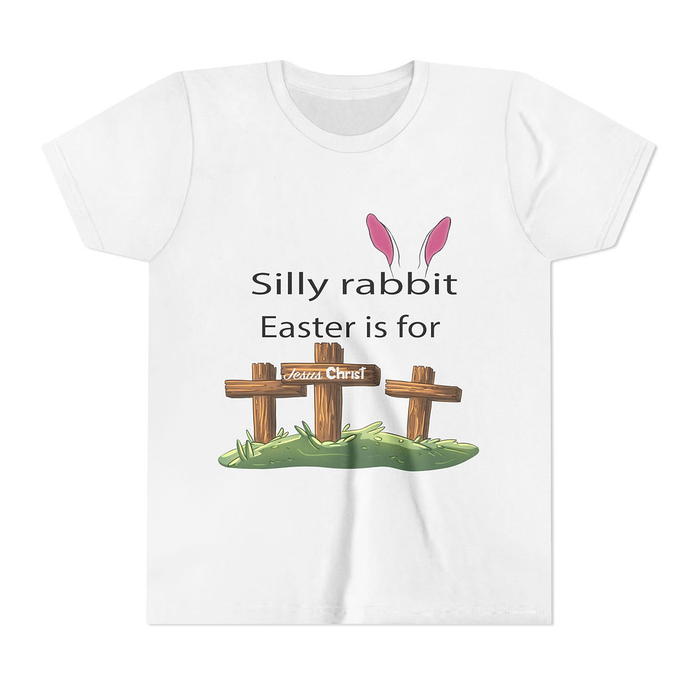 Thumbnail: Silly rabbit Easter is for Jesus Christ Youth Short Sleeve Tee