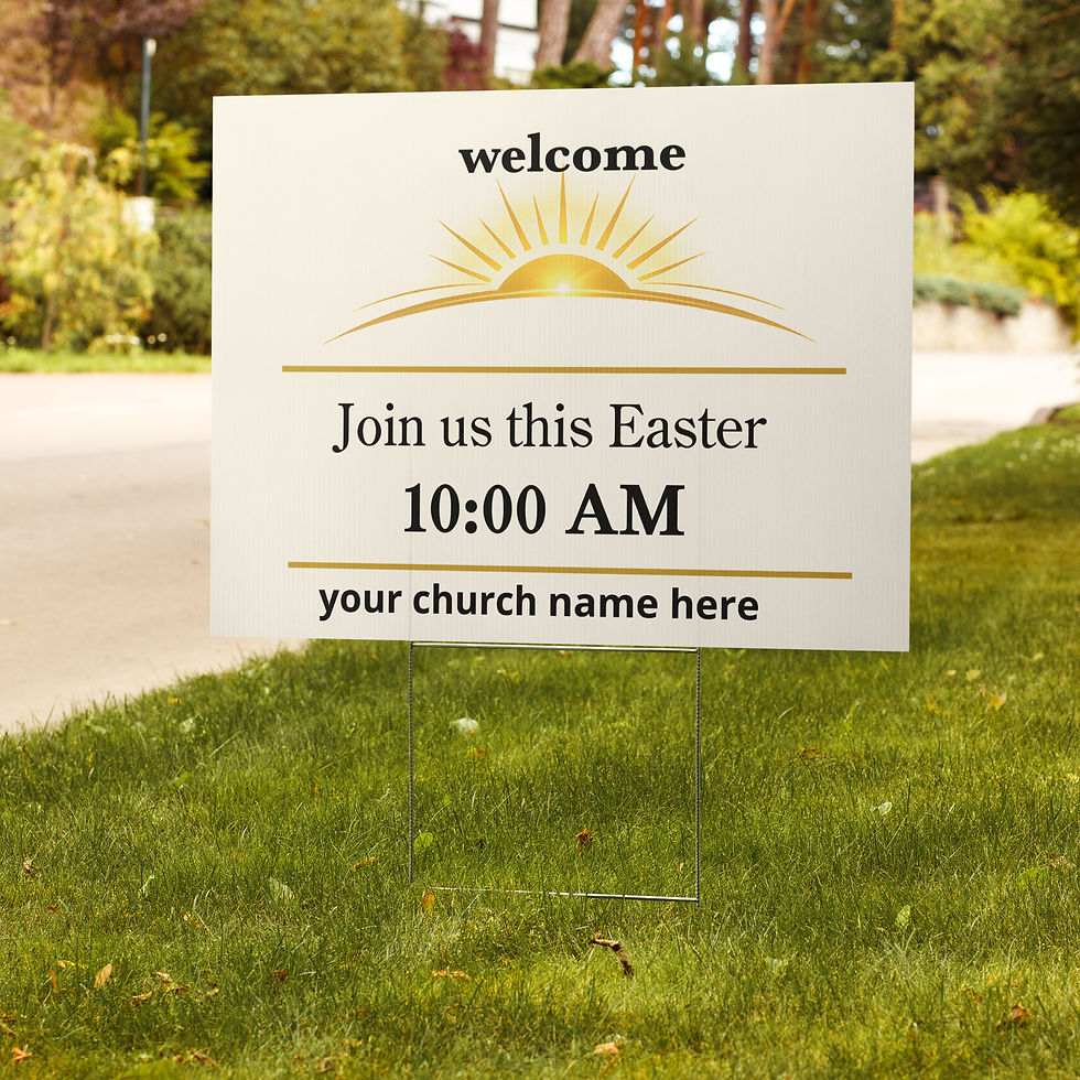 Thumbnail: Editable Easter Church Welcome Yard Sign