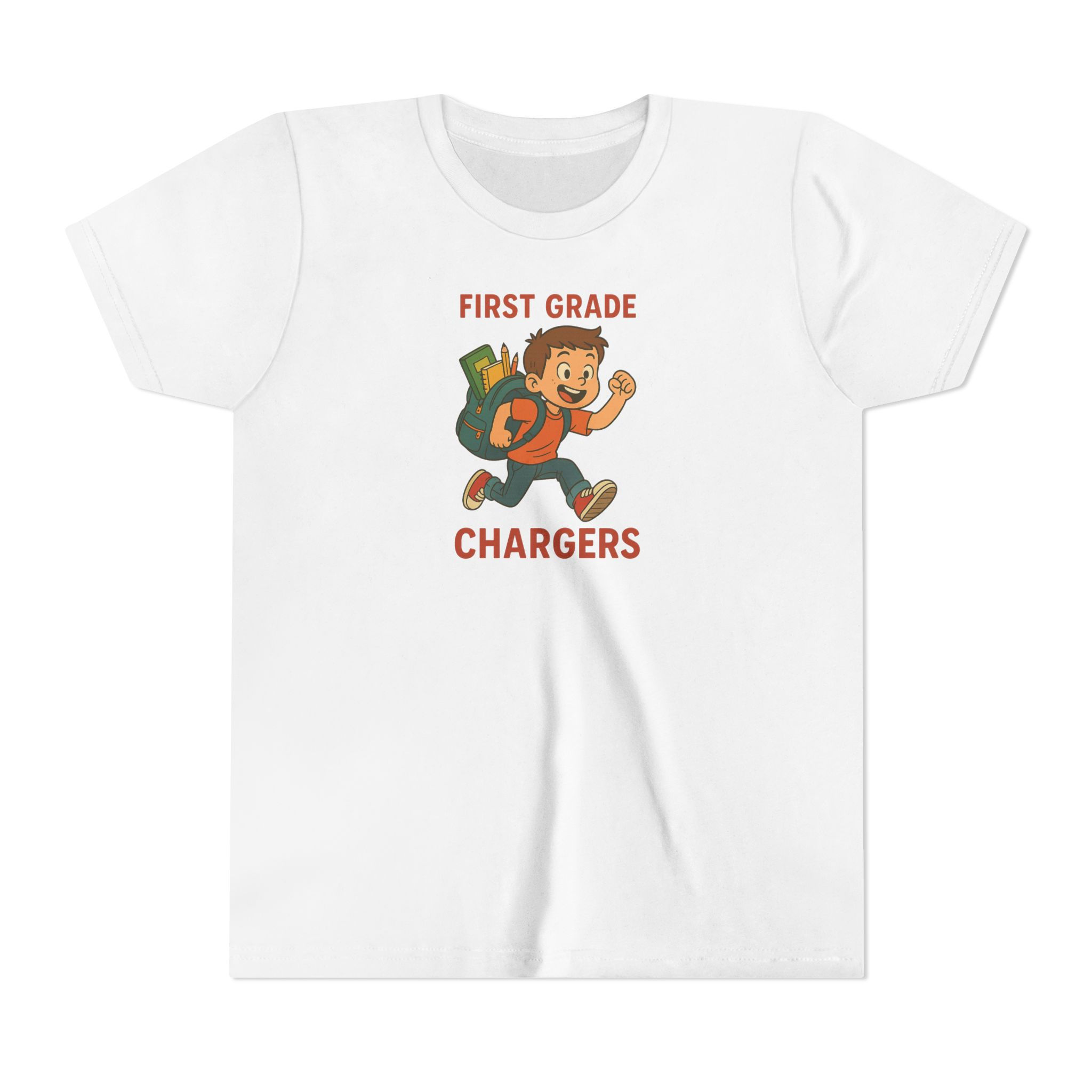  First grade Chargers Youth Tee, Back to School Shirt, Kids Graphic T-Shirt