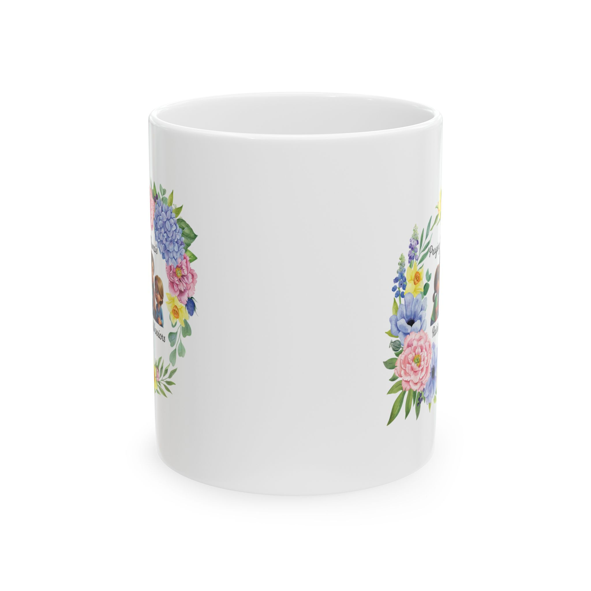 Praying mama Christian Mother's Day floralCeramic Mug, 11oz