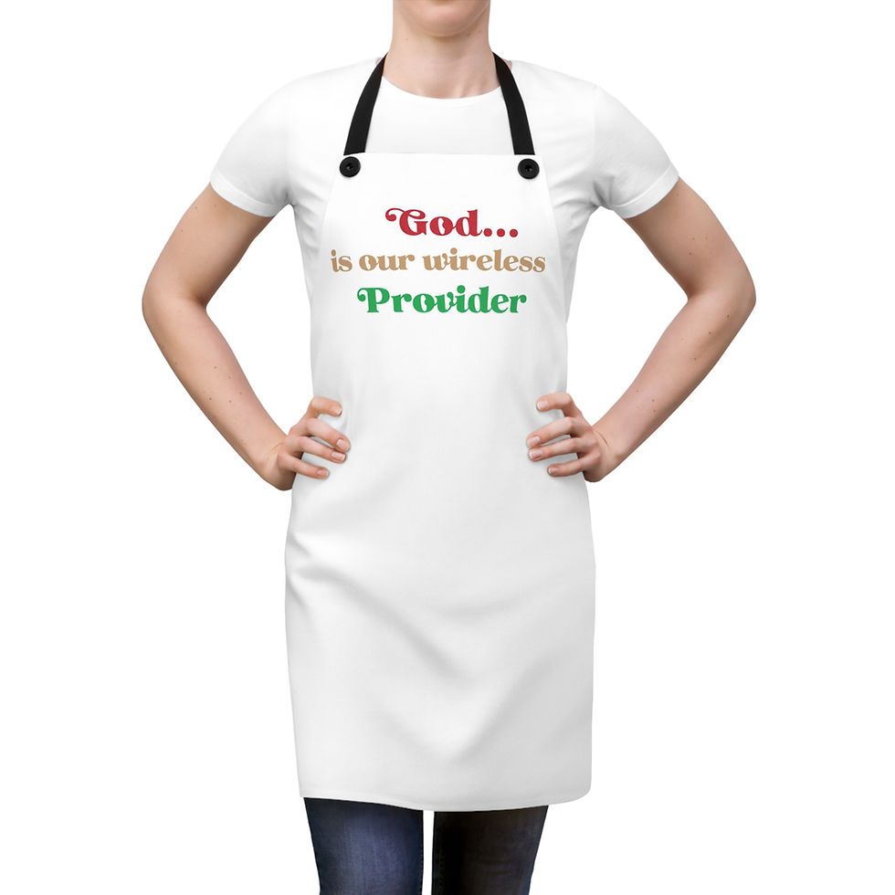 Thumbnail:  God is our wireless provider Christian wireless provider  Apron 