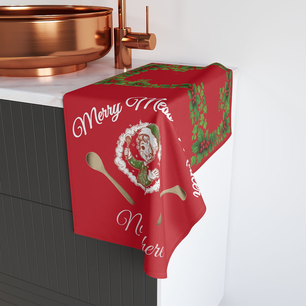 Thumbnail: Merry mess Maker custom name Christmas  Hand Towel