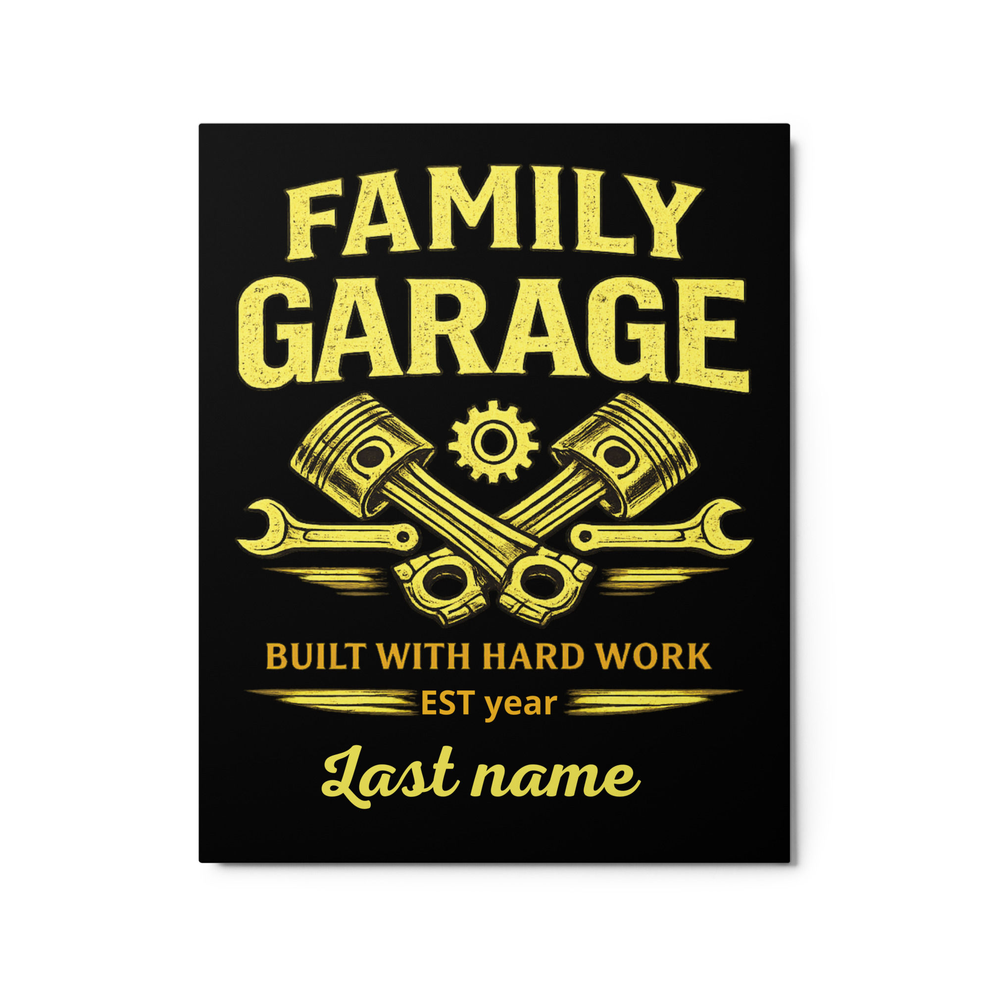 Personalized Metal Family Name Sign — Custom Last Name Metal Art