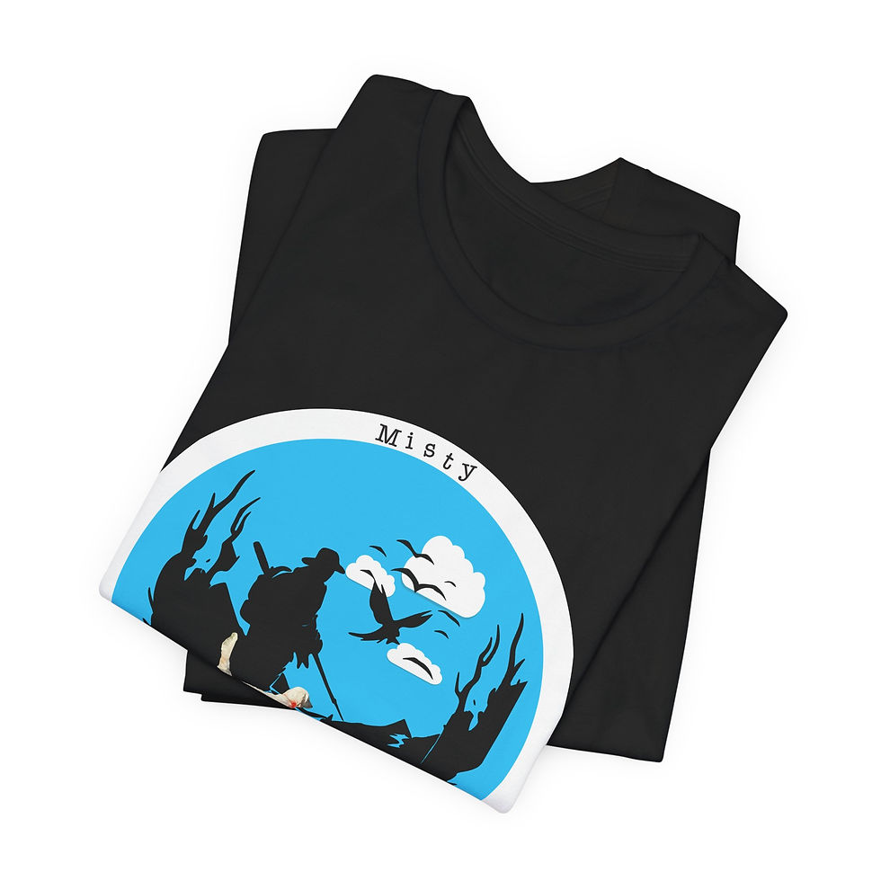 Thumbnail: Misty bird dog hunting  silhouette Unisex Jersey Short Sleeve Tee