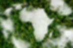 Top view of a cloud and smoke forming the map of the continent of Africa. Top view. Enviro