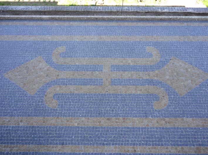 Motif en pavé granit