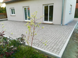 Pavage en pavé granit rose IMGranit®