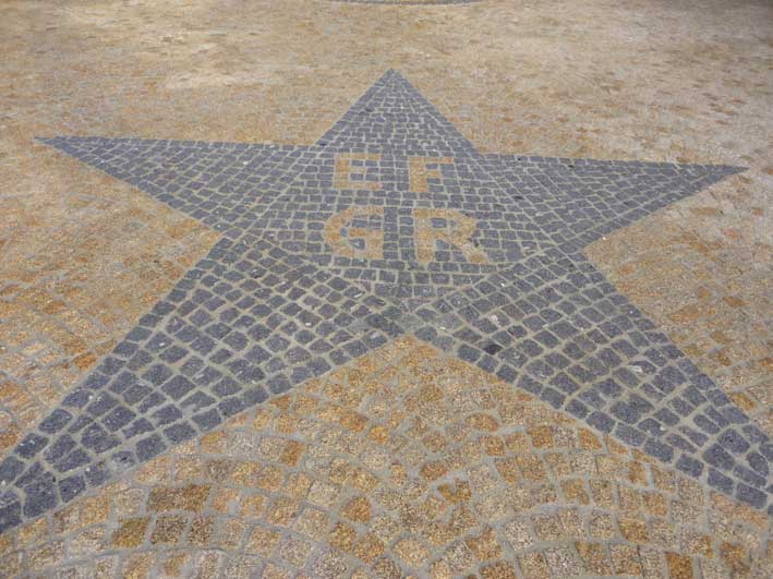 Motif en pavé granit