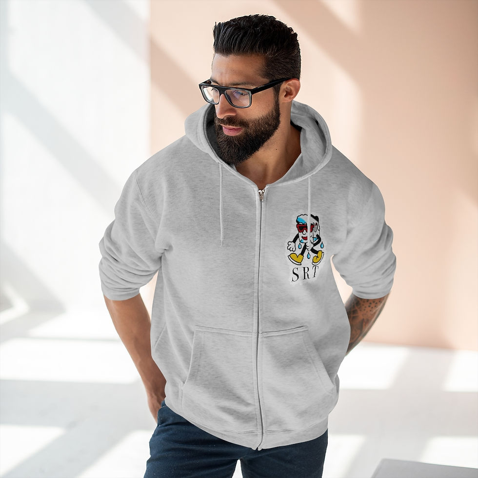 Thumbnail: Mr. Cool/ Exploding Skull Unisex Premium Full Zip Hoodie