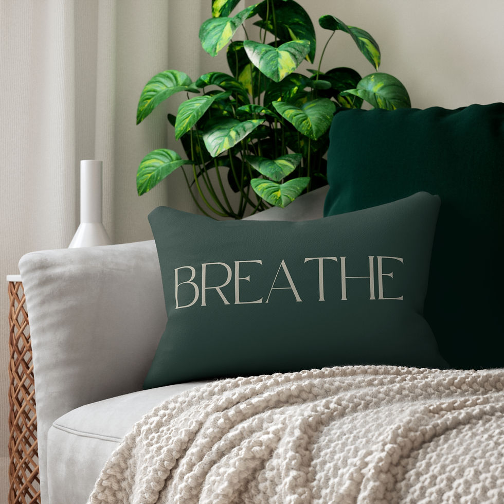 Thumbnail: Breathe Lumbar Pillow | Decorative Cushion | Home Decor | Relaxation 