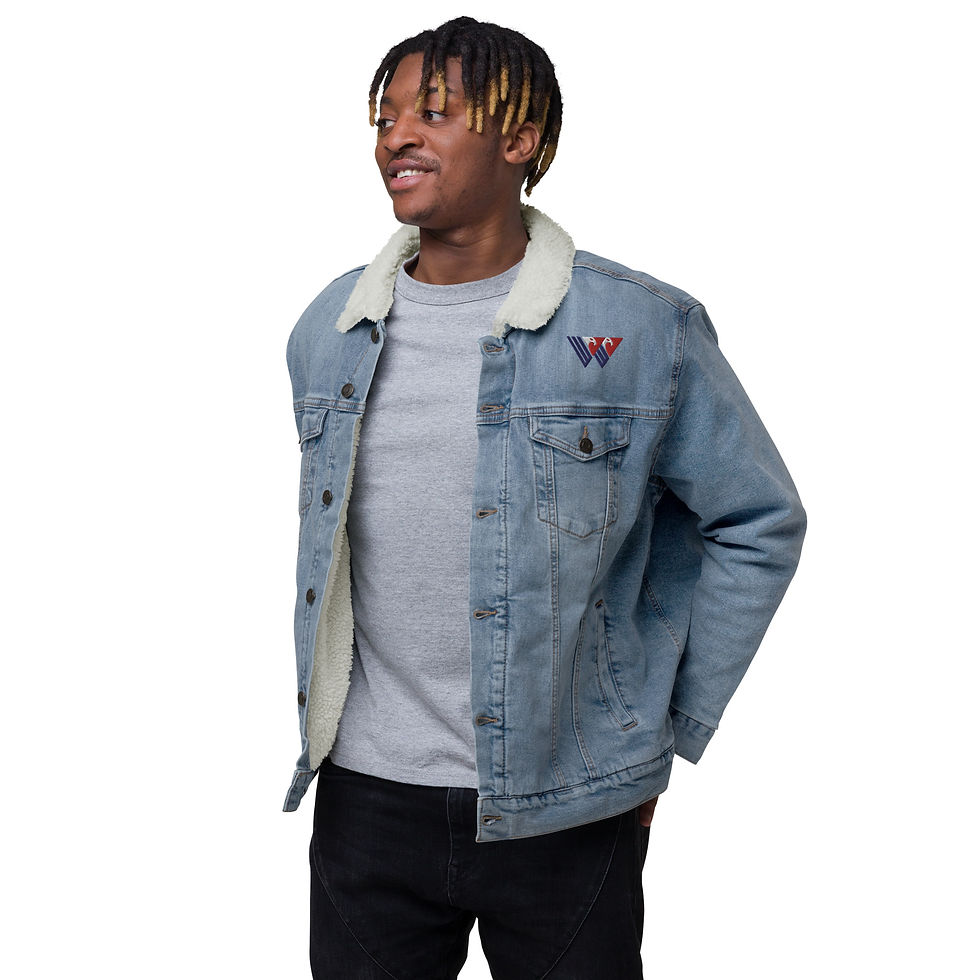 Thumbnail: Victor + Valor Unisex Denim Sherpa Jacket