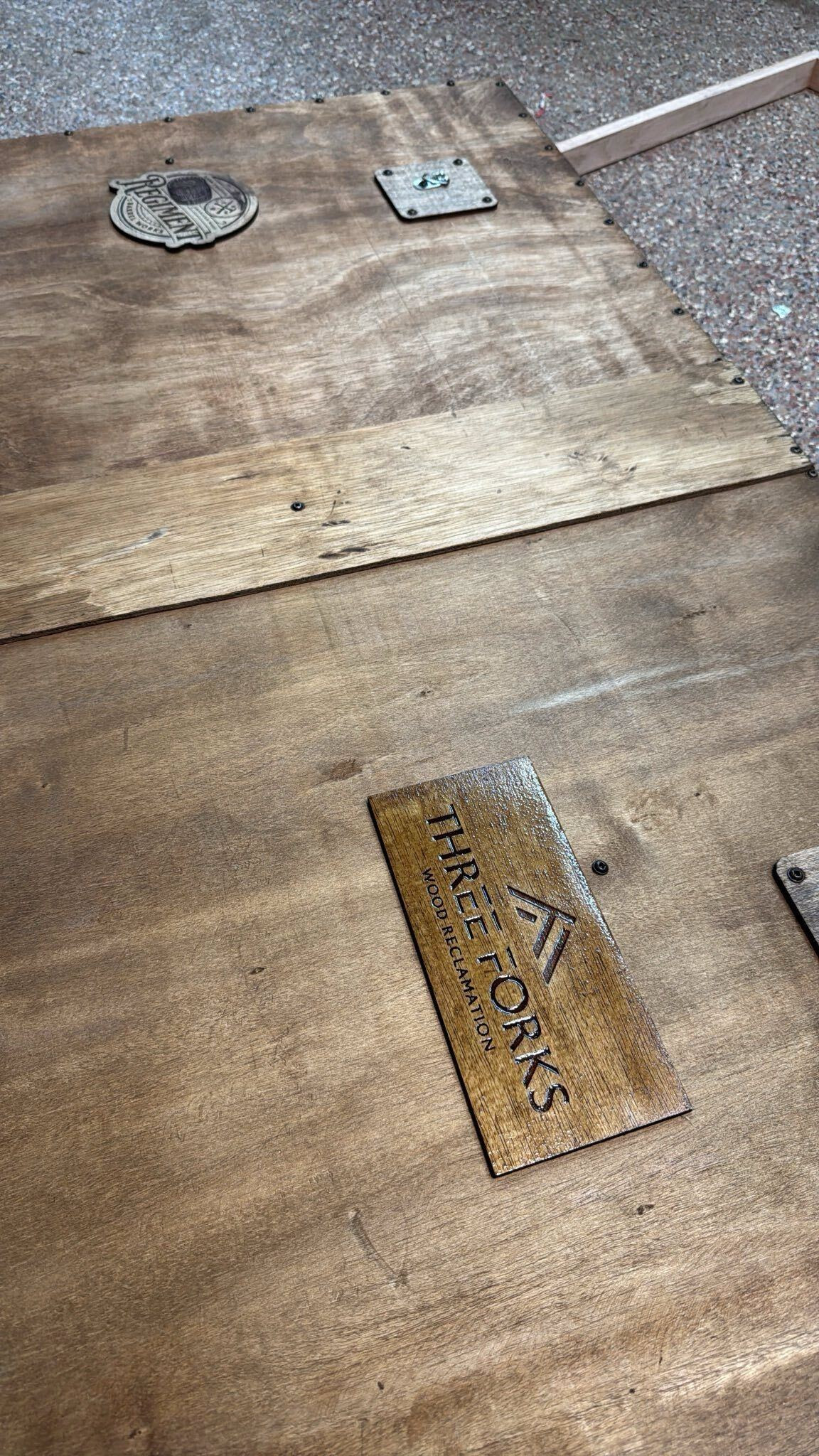 Large Brass Plate: Marmion Farm Elm