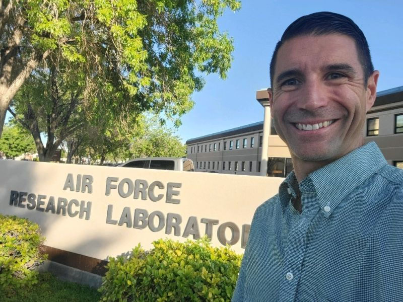 Caption: Dr. Jeff Heggemeier at the Air Force Research Laboratory at Kirtland Air Force Base, New Mexico, where he spent two and a half years developing the MAX POWER electromagnetic IED-defeat system before receiving $20 million in JIEDDO funding in 2007.