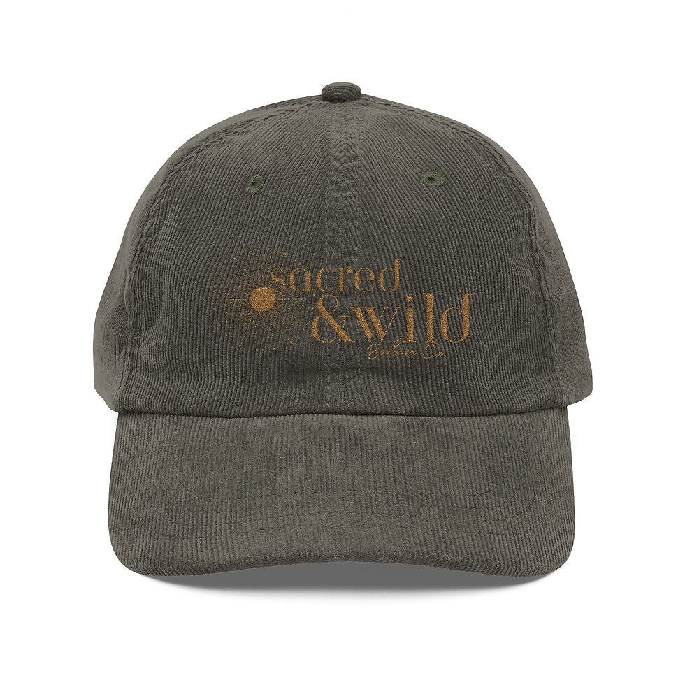 Thumbnail: Barbara Sim Music Merch | Sacred and Wild | Vintage Corduroy Cap with Embroidery