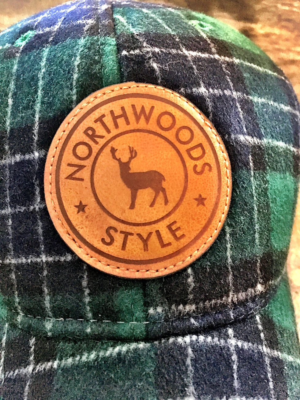 Thumbnail: NORTHWOODS STYLE™ Wool Flannel/Leather Patch Green Plaid