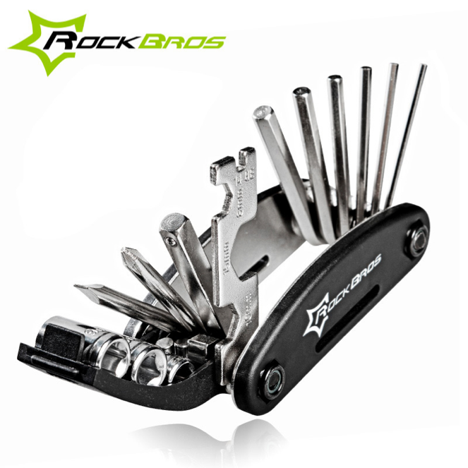 ROCKBROS Bike Repair Kits 16 In 1 Multi-Function Bike Tool Kits Portable Foldable Bike Multitool Cycling Tool Kit Bike Tool Allen Wrench Tire Levers ROCKBROS Bike Repair Kits 16 In 1 Multi-Function Bike Tool Kits Portable Foldable Bike Multitool Cycling Tool Kit Bike Tool Allen Wrench Tire Levers