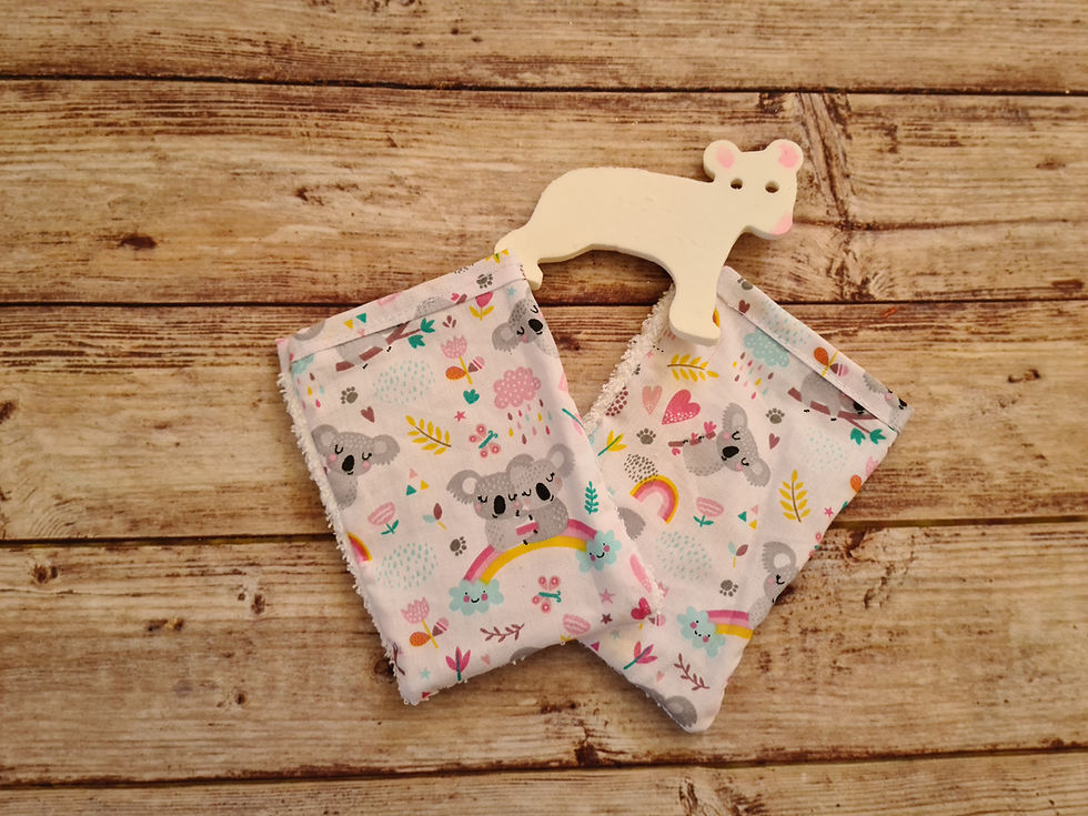 Miniature : petit gant de toilette motifs koalas