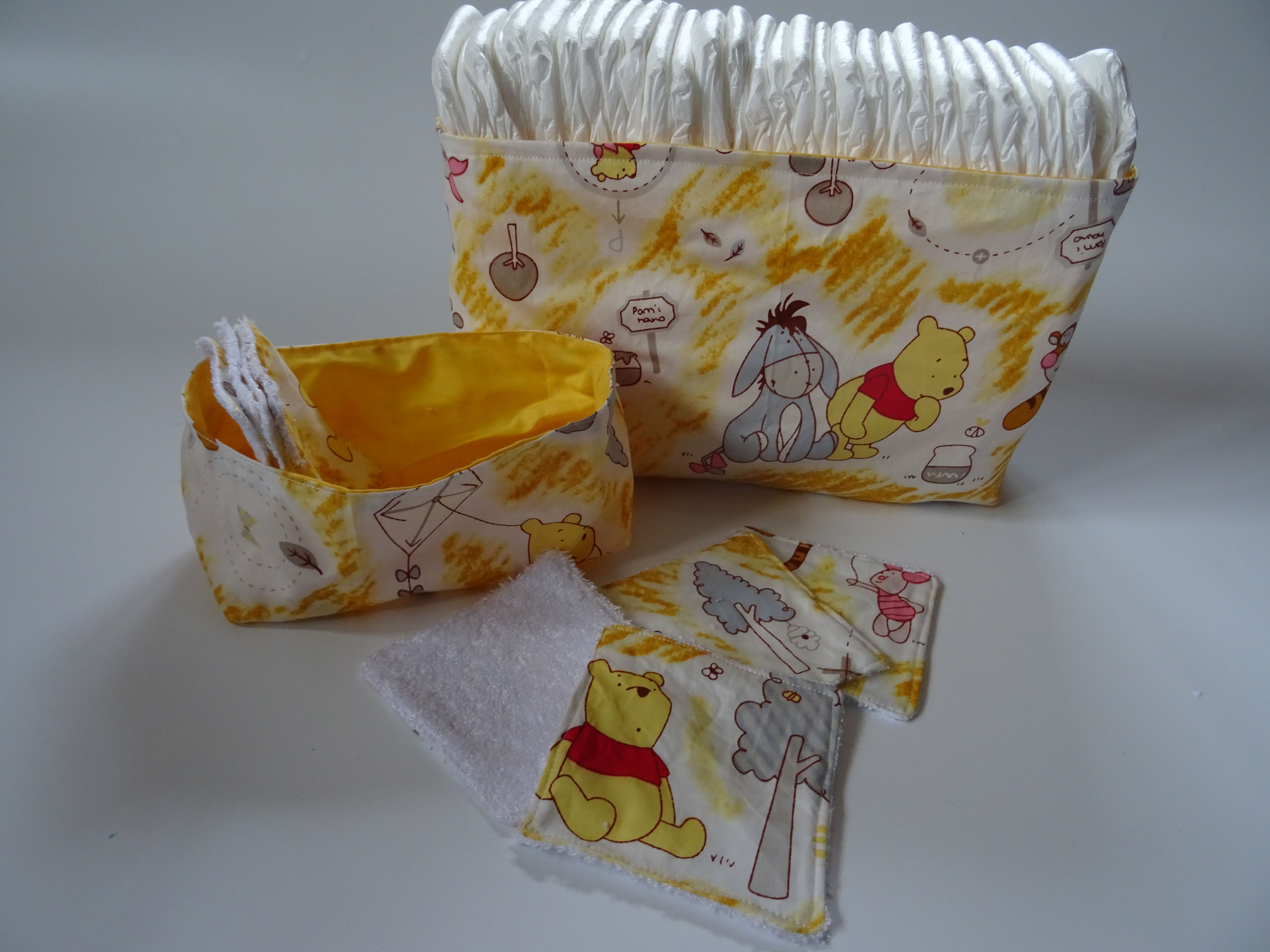 panière Winnie et ses lingettes lavables
