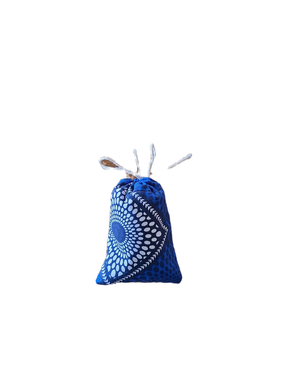 Miniature : pochon de lavande en tissu bleu