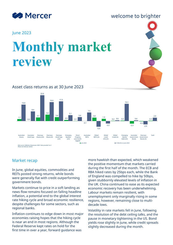 Month in Review - Mercer Consulting