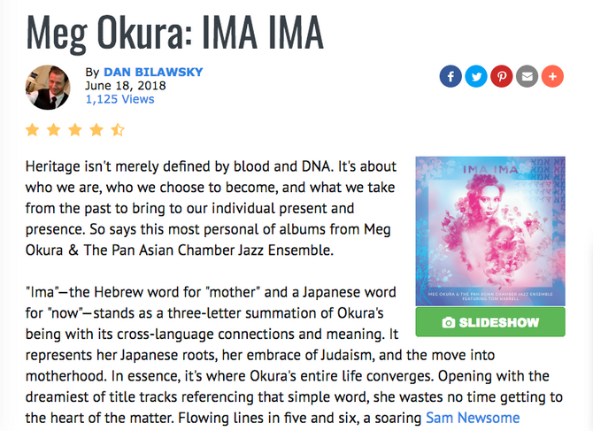 "Beyond Words," Writer Dan Bilawsky of All About Jazz Says About IMA IMA!