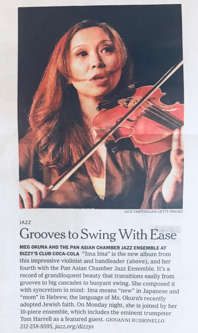 NEW YORK TIMES "12 Pop, Rock and Jazz Concerts to Check Out in N.Y.C. This Weekend"