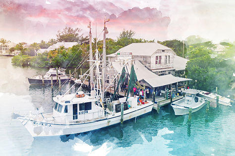 Whidden's Marina Boca Grande watercolor