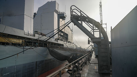 Debris containment system installed on US military ship by Leading Edge Scaffold for safe maintenance and repair work