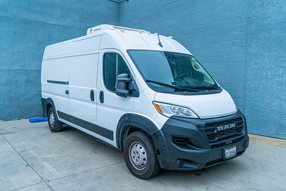 LB Atlantis Ram ProMaster delivery van used for licensed cannabis distribution across California