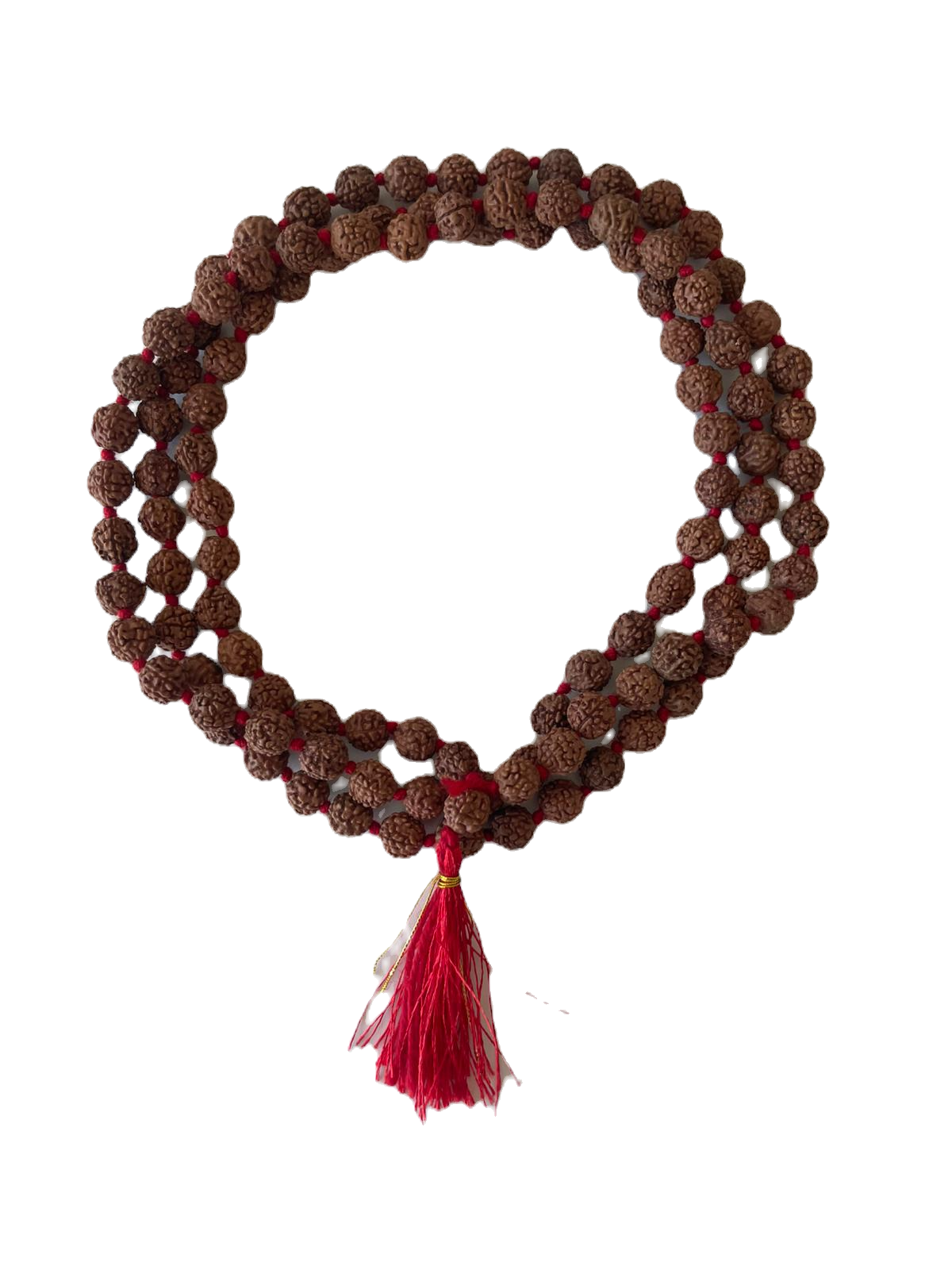 Rudrakša mala 108 krelles 8 mm | Dabīga Rudraksha meditācijai un jogai