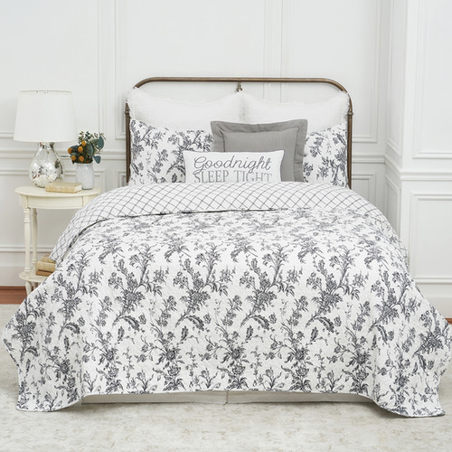 BLEIGHTON BLACK QUILT SET | LINENS-N-MORE
