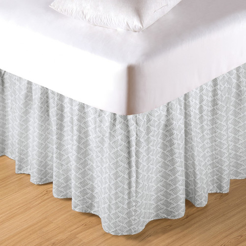 VOLTERRA DAMASK BED SKIRT LINENSNMORE