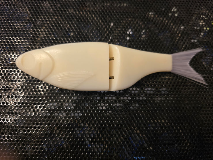 5.9 inch Shad Chaddy unpainted swim bait blank