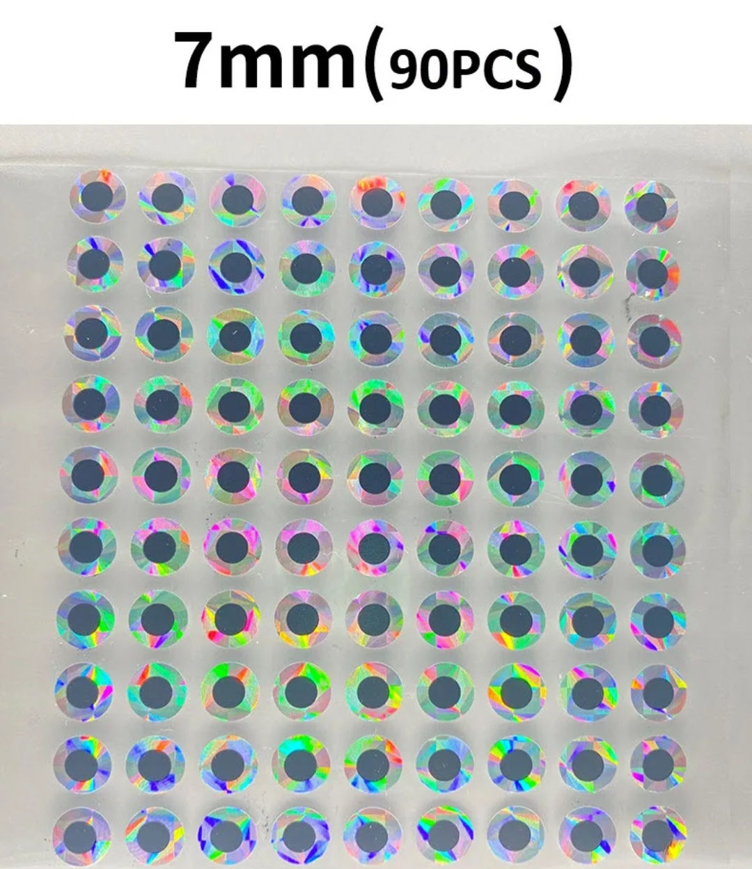 2D Flat Stick On Holographic Eyes