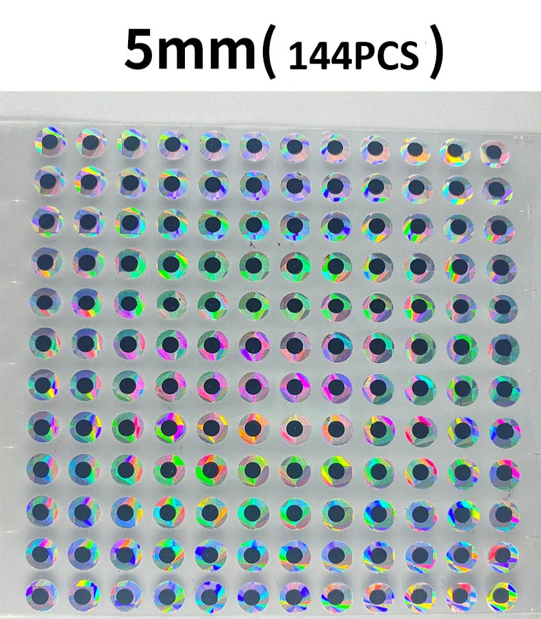 2D Flat Stick On Holographic Eyes