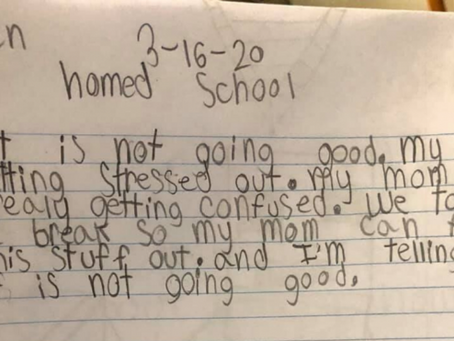 Kid roasts mom's homeschooling