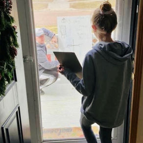 Teaching math on the porch