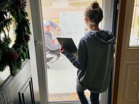 Teaching math on the porch