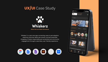 Whiskerz Pet App - UX/ UI Case Study 